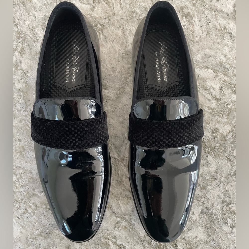 Magnanni Black Patent Leather Men's Loafers